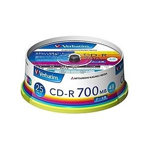 Verbatim SR80FP25V1 CD-R 700MB PCデータ用 48倍速対応 25枚スピ...