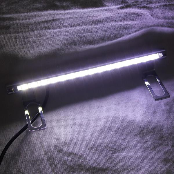 POG-MAX 汎用 二輪 中型バイク用 LED 15発 LEDライセンスランプ クロームメッキ L...