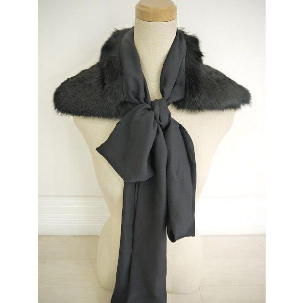 アン　ドゥムルメステール　ANN DEMEULEMEESTER　ラビットカラー　ショール