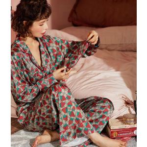 ルームウェア 部屋着 シルク セットアップ V...の詳細画像1