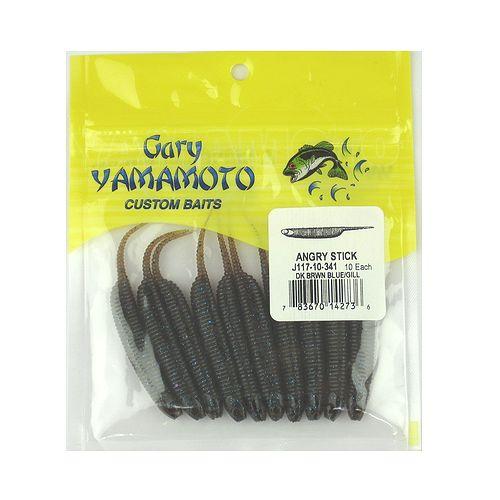 ゲーリーヤマモト ワーム ３インチ アングリースティック ３４１（ダークブラウンブルーギル）