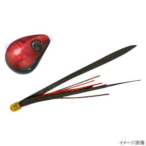 ジャッカル タイラバ 爆流 鉛式ビンビン玉スライド 80g ブラックレッド/真っ黒レッドT+｜point-eastjapan