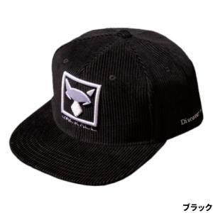 ジャッカル 防寒キャップ コーデュロイフラットビルキャップ フリー ブラック