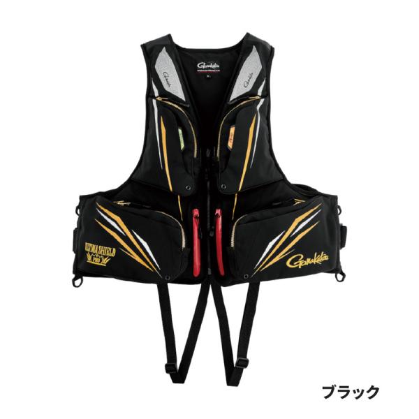 がまかつ ライフジャケット アルテマシールドプロ フローティングベスト L ブラック GM6005