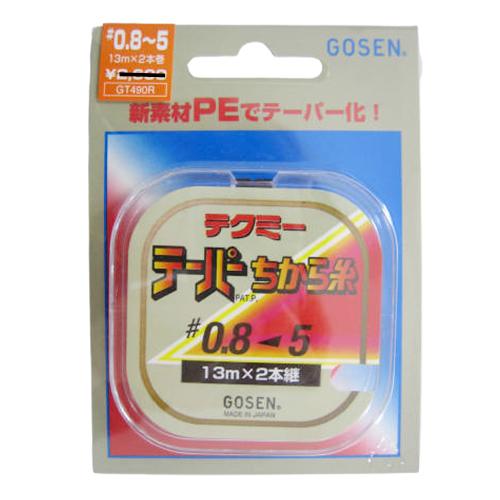 ゴーセン ＴＴＰ力糸 赤 １３Ｍ ２本巻 ０．８−５