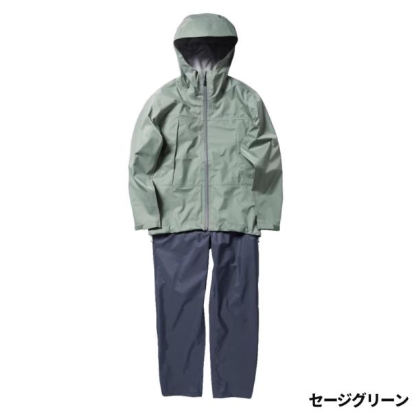 【現品限り】 シマノ ウェア 3レイヤー レインスーツ XL セージグリーン RA-047X