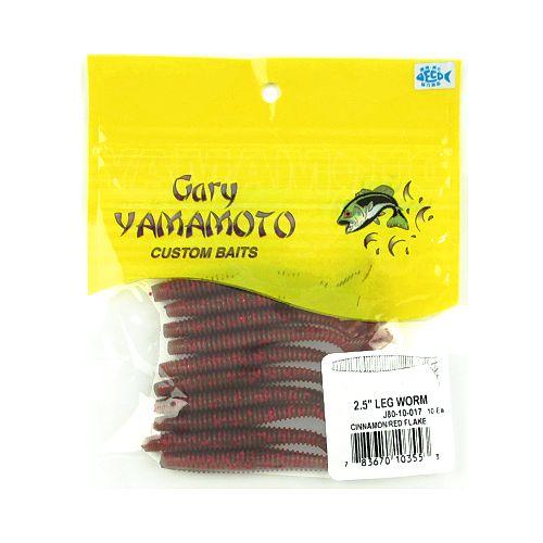 ゲーリーヤマモト ワーム 2.5インチ レッグワーム 017シナモン／レッドフレーク【ゆうパケット】