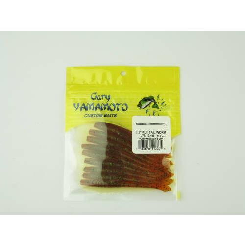 【現品限り】 ゲーリーヤマモト ワーム ３．５インチ カットテールワーム １９６（パンプキン／グリー...
