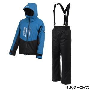 双進 防寒ウェア RBB フィッシャーマンウィンタースーツ 3L BLK/ターコイズ 7686｜point-i