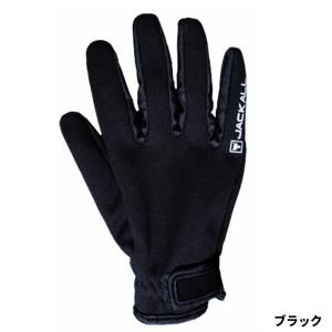 ジャッカル 防寒ウェア バーサタイルグローブ ファイブフィンガー L ブラック