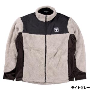 ジャッカル 防寒ウェア フリースジャケット XL ライトグレー