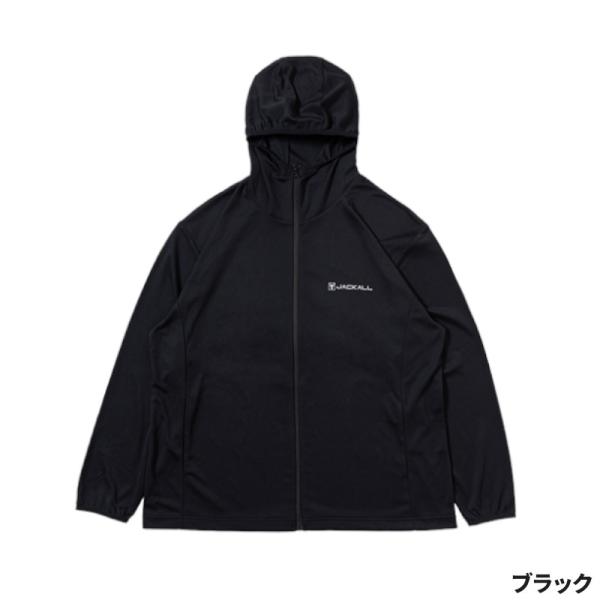 ジャッカル ウェア HU-B001 UVプロテクションフーディ M ブラック