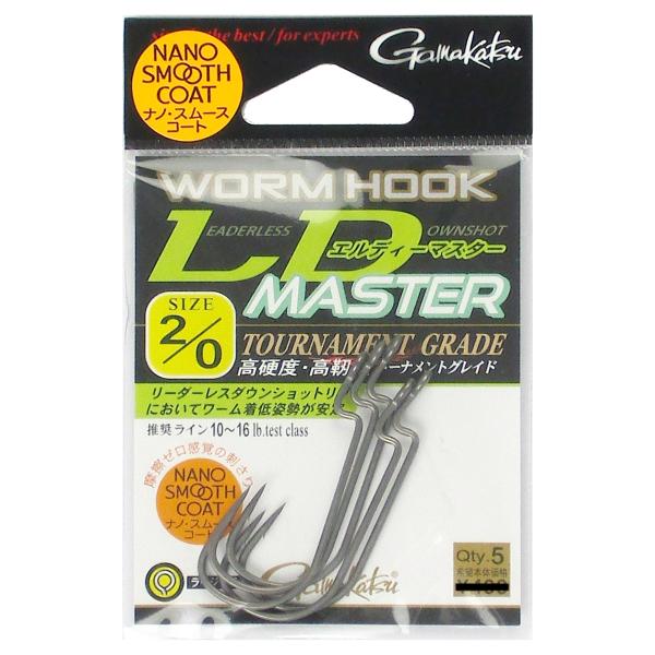 がまかつ ワームフック LDマスター ナノスムースコート 68555 2/0【ゆうパケット】