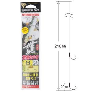 Gamakatsu がまかつ T1 貫チラシ 2本ヤナギ仕掛 42620 針7.5号-ハリス