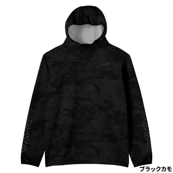 【アウトレット】 ダイワ 防寒ウェア ストレッチフーディーシャツ L ブラックカモ DE-9222