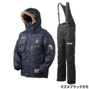 オレンジブルー 防寒ウェア マズメ コアオールウェザースーツ ポップ L マズメブラックカモ MZFW-654
