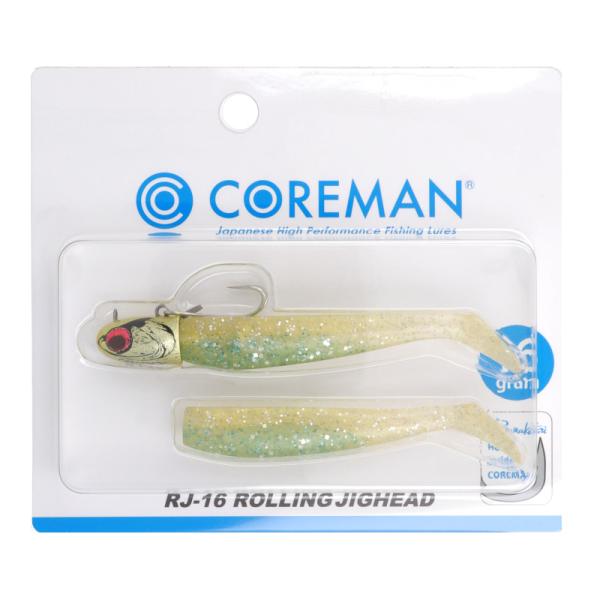 コアマン ワーム RJ-16 ROLLING JIGHEAD #046 ゴールドヘッド/シャローイワ...