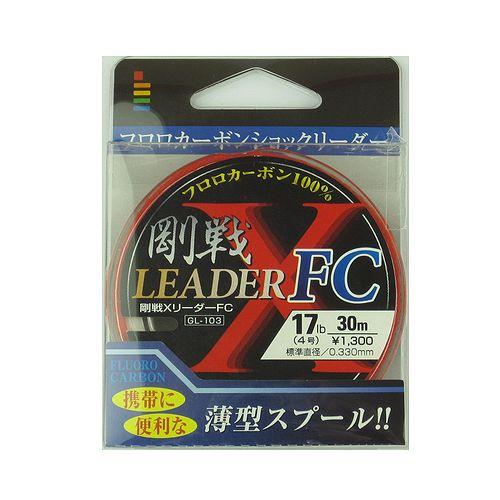 【現品限り】 ゴーセン 剛戦ＸリーダーＦＣ ３０ｍ １７ｌｂ ナチュラル【ゆうパケット】