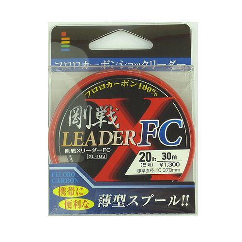 【現品限り】 ゴーセン 剛戦ＸリーダーＦＣ ３０ｍ ２０ｌｂ ナチュラル【ゆうパケット】