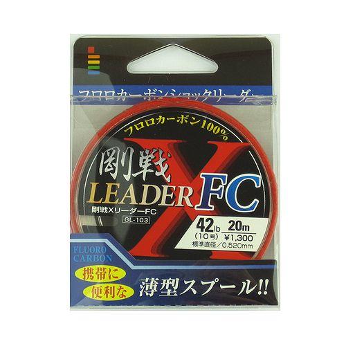 【現品限り】 ゴーセン 剛戦ＸリーダーＦＣ ２０ｍ ４２ｌｂ ナチュラル【ゆうパケット】