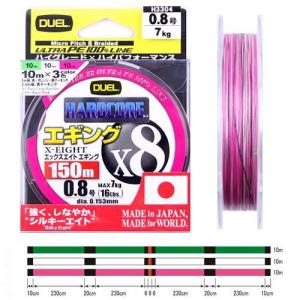 デュエル ハードコア X8 エギング 150m 0.8号 マ...