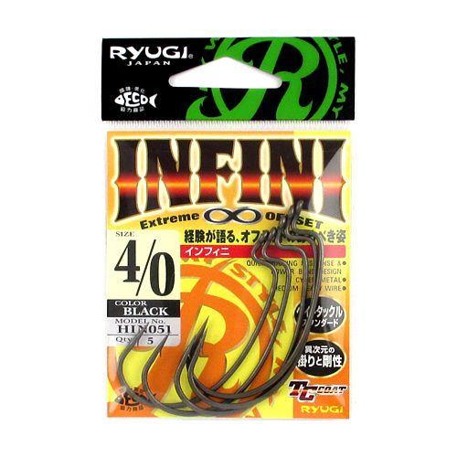 ささめ針 リューギ インフィニ HIN051 #4/0 ブラック【ゆうパケット】
