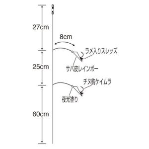 ささめ針 タイラバサビキ・サバ皮&ケイ...の詳細画像1