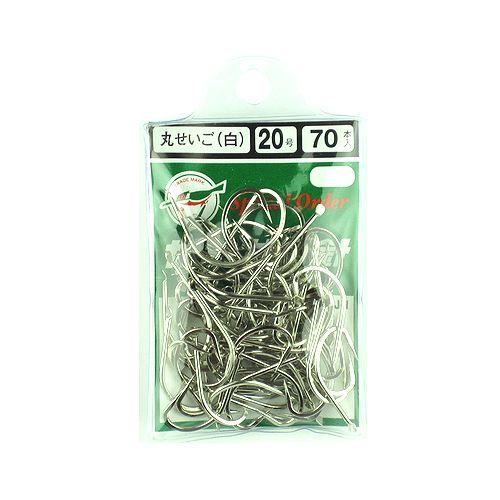 【アウトレット】 川せみ針 ７０本バラ針 丸せいご ２０号 白 [J-1]