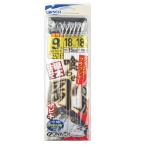 オーナー 喰わせ剛サビキ ケイムラフラッシャー仕掛 Ｆ−３５８３ 針９号−ハリス１８号−幹糸１８号【ゆうパケット】｜point-i