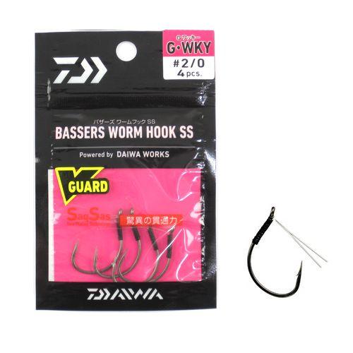 ダイワ バサーズワームフックＳＳ ガード付きワッキー ＃２／０【ゆうパケット】