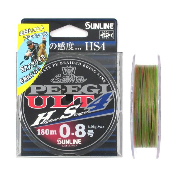 サンライン ソルティメイト PE エギ ULT HS4 180m 0.8号 ホワイト・ピンク・ライト...