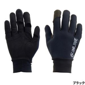 サンライン ウェア 防寒グローブ L ブラック SUG-701