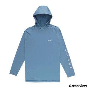 ウェア AFTCO(アフコ) Men’s Samurai Sun Protection Hoodie Shirt M63126 L(USサイズ-M) Ocean view｜point-i