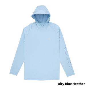 ウェア AFTCO(アフコ) Men’s Samurai Sun Protection Hoodie Shirt M63126 XL(USサイズ-L) Airy Blue Heather｜point-i