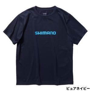 シマノ ウェア ドライロゴTシャツ ショートスリーブ 2XL ピュアネイビー SH-021W｜point-i