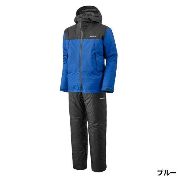 シマノ 防寒ウェア ベーシックインサレーション レインスーツ 01 XL ブルー RB-057X