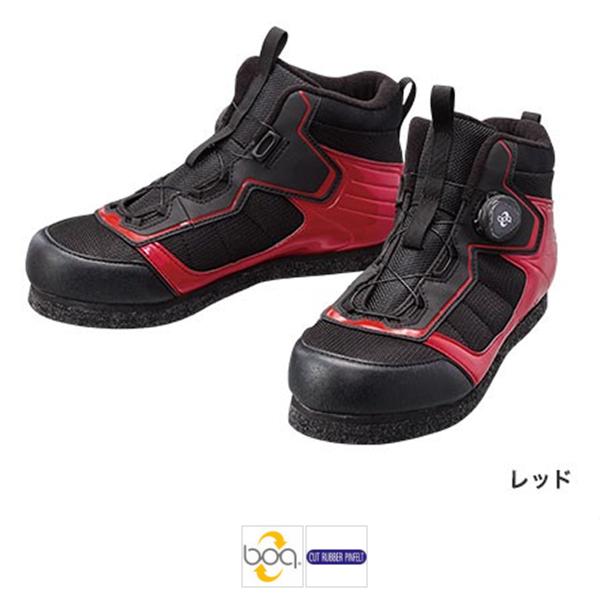 シマノ フットウェア カットラバーピンフェルトフィットシューズ LT FS-041Q 28cm レッ...