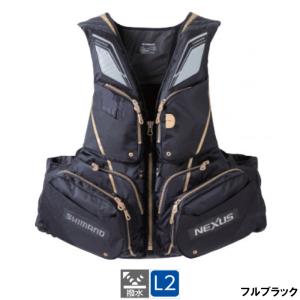 EX フルブラック シマノ NEXUS・フローティングベスト VF-121T