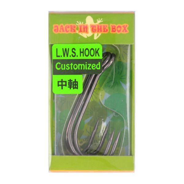 【現品限り】 フィネス ルアー ダブルフックセット L.W.S. Hook 中軸 (バーブレスダブル...
