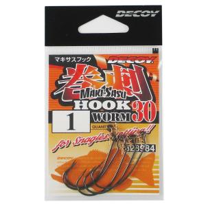カツイチ デコイ マキサスフック ワーム30 #1 NSブラック
