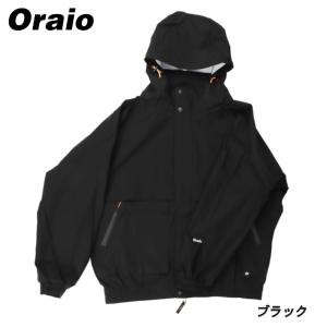 ウェア Oraio(オライオ) 2.5層 ウォータープルーフ ジャケット 2XL ブラック｜point-i