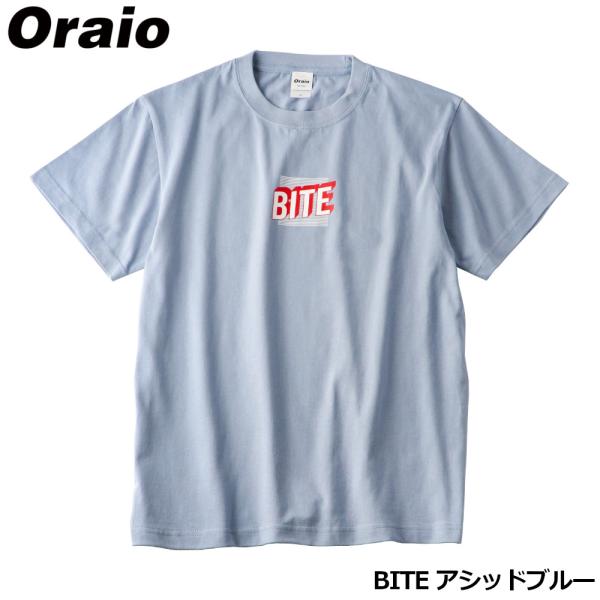 ウェア Oraio(オライオ) グラフィックTシャツ M BITE アシッドブルー【ゆうパケット】