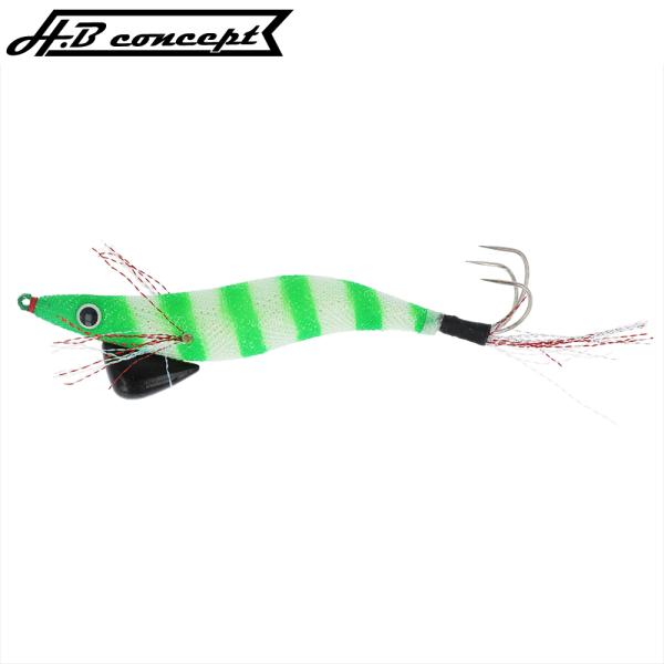 H.B コンセプト タコエギバンバン 3.5号 グリーンゼブラグロー H.B concept【ゆうパ...