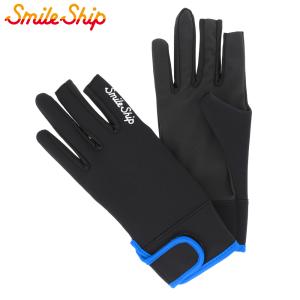 スマイルシップ ネオプレングローブ 3本切 M ブルー  SmileShip
