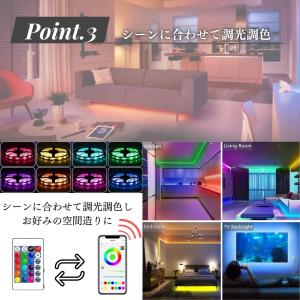 LEDテープライト 車 usb 配線 電球色 ...の詳細画像4