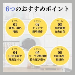 女優ミラー 卓上 led ライト 充電式 おし...の詳細画像2