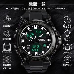 アナログ 腕時計 メンズ デジタル デジタルウ...の詳細画像1