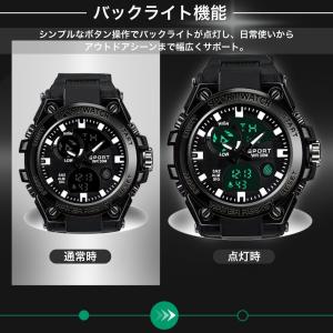 アナログ 腕時計 メンズ デジタル デジタルウ...の詳細画像2