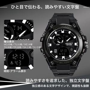 アナログ 腕時計 メンズ デジタル デジタルウ...の詳細画像5