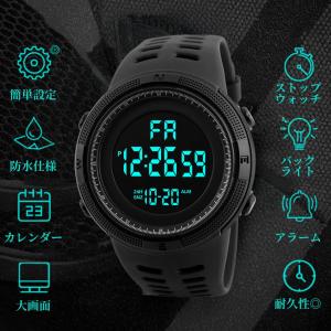腕時計 デジタル メンズ レディース 大画面 ...の詳細画像1